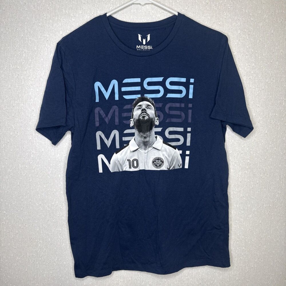 Lionel Messi Shirt Mens Size M Blue Graphic Tee Messi Collection Soccer Football